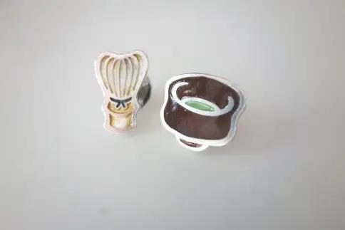 【金工】（茶）ちっちゃせんちっちゃわん ピンズセット