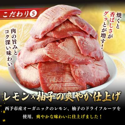 ふるさと納税 西予市 【定期便3ヶ月】<秘伝の特製麹熟成 厚切り やわらか牛タン 約800g>肉 塩タン 愛媛 おいしい |  | 02