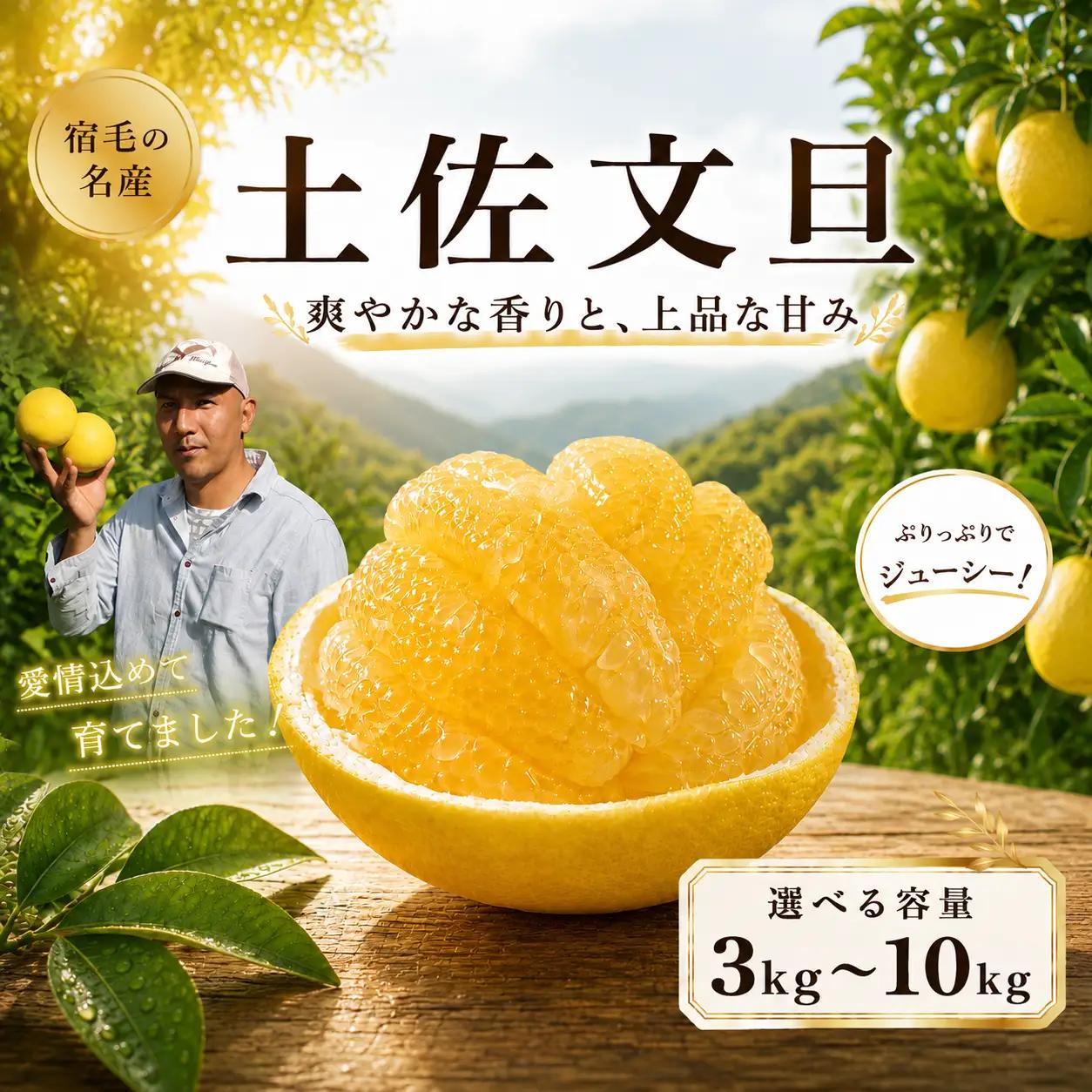 土佐文旦大玉 10kg 家庭用 文旦
