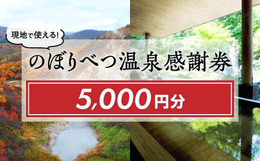 のぼりべつ温泉感謝券5,000円分 温泉 旅行 観光 北海道 チケット 温泉利用券 温泉券 のぼりべつ温泉感謝券 5000円 日本の名湯 登別温泉 カルルス温泉 ホテル登別国際観光 コンベンション協会 温泉旅館 温泉宿 温泉旅館 ホテル 温泉ホテル ふるさと納税 北海道 登別市