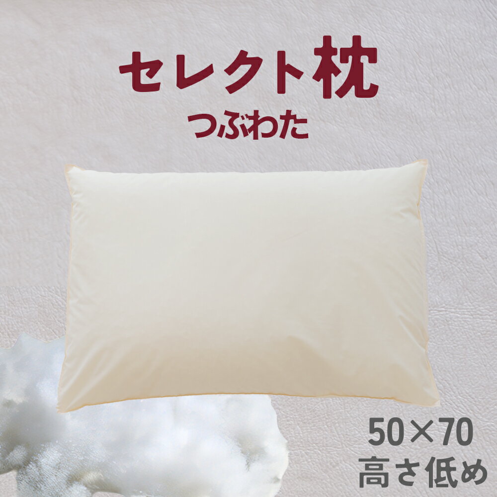【ふるさと納税】 セレクト枕 つぶわた 標準タイプ 中央くぼみタイプ 低め（50×70cm）《60日以内に出荷予定(土日祝除く)》まくら株式会社