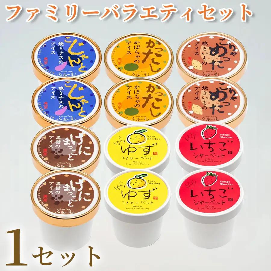 ファミリーバラエティアイス 6種 100ml×12個  アイスクリーム_BQ129