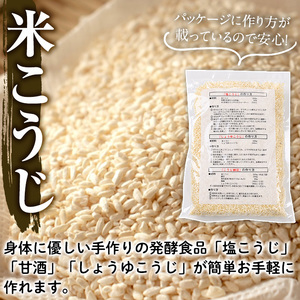 No.1256 ＜数量限定＞発酵食品Bセット！米こうじ(500g×2個)・天然あま塩(250g)・玄米みそ(500g) 味噌 みそ 無添加 麹 こうじ 味噌汁 調味料 料理 お酒 お菓子 無着色【日置