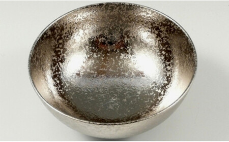 A25-208 金濃・プラチナ濃黒釉掛分 組茶碗 三光堂