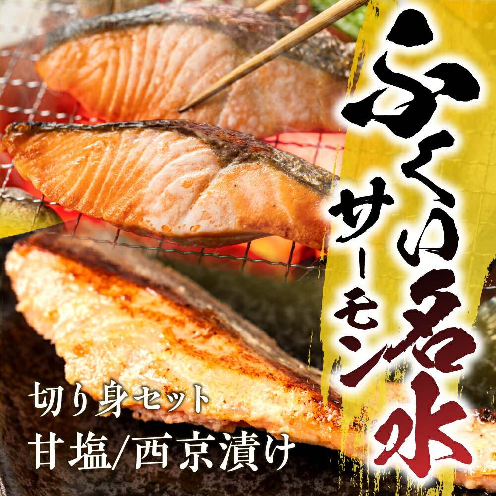 【ふるさと納税】ふくい名水サーモン 切身 セット 甘塩仕立て 西京漬け サーモン 鮭 トラウトサーモン さけ しゃけ サケ シャケ おかず 弁当 魚 焼き魚 焼鮭 ムニエル フライ 鮭フライ 魚介類 冷凍 真空 切り身 愛知県 田原市 渥美半島 長栄 お取り寄せ