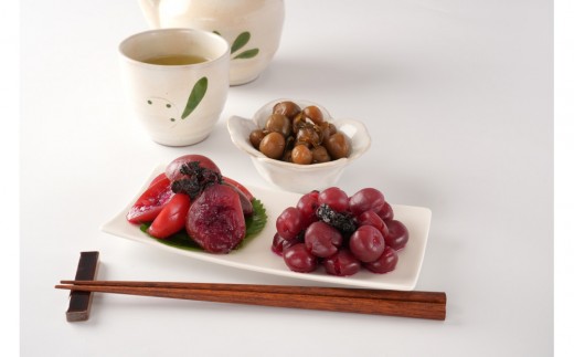 
            ちくほくのうめ想い 珠玉三撰｜梅 うめ 甘漬け 大梅 小梅 塩昆布漬け 手作り 人気 おすすめ 梅干し 梅漬け 国産 梅  健康 ギフト 贈答 送料無料 ふるさと納税 長野県 筑北村
          