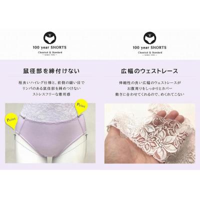 ふるさと納税 栃木市 百年ショーツ【藤・Lサイズ】日本製栃木の工場直送オリジナル百年変わらないスタンダードショーツ |  | 01
