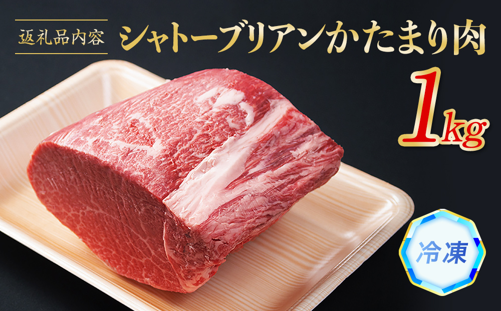 氷見牛 シャトーブリアン 1kg | シャトーブリアン 牛肉 ステーキ 国産 黒毛和牛 氷見 サイコロステーキ 稀少 塊肉 和牛