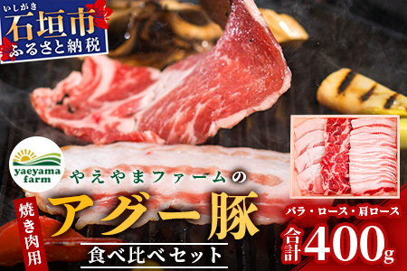 アグー豚(F1種) 南ぬ豚　焼肉用　食べくらべセット　E-31-1