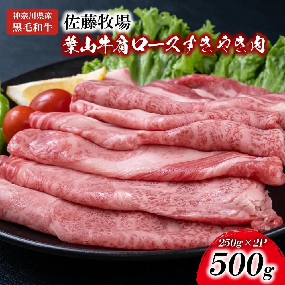 【 神奈川県産 黒毛和牛 】 三浦市 の 佐藤牧場 が育てた 葉山牛 肩ロース すき焼き肉 2P M079-007-01 肉 牛肉 冷凍