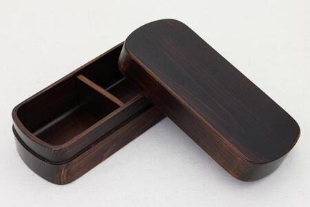 ◇紀州桧弁当箱 タイプS-4 DBR ナノコート 弁当包みセット【モクヘン】