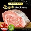 【ふるさと納税】【全6回定期便】 壱岐牛 ロースブロック 1kg（500g×2枚）《壱岐市》【株式会社イチヤマ】[JFE038] 冷凍配送 黒毛和牛 A5ランク 定期便 赤身 肉 牛肉 ブロック ステーキ 焼肉 焼き肉 ブロック肉 塊肉 BBQ 348000 348000円 焼肉用