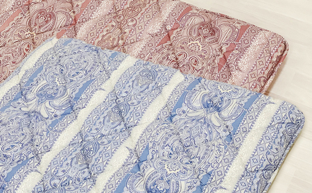 夏はさらっと、冬はぽかぽか、オールシーズン羊毛混三層敷布団 100×210cm 寝具 敷き布団 布団 シングルロング 新潟市 新潟 ピンク