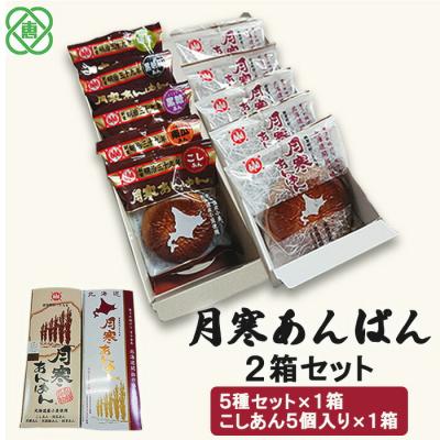 ふるさと納税 恵庭市 月寒あんぱん　2箱セット　 5種&amp;こしあん5個【17001203】