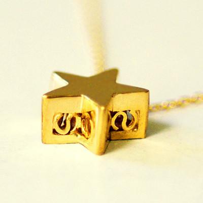 ふるさと納税 阿智村 K18立体ゴールドスターペンダント |  | 01