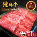 【ふるさと納税】 飛騨牛 焼肉 用 もも肉 1kg 牛モモ 国産 ブランド牛 和牛 多治見市/肉のひぐち [TDC004]