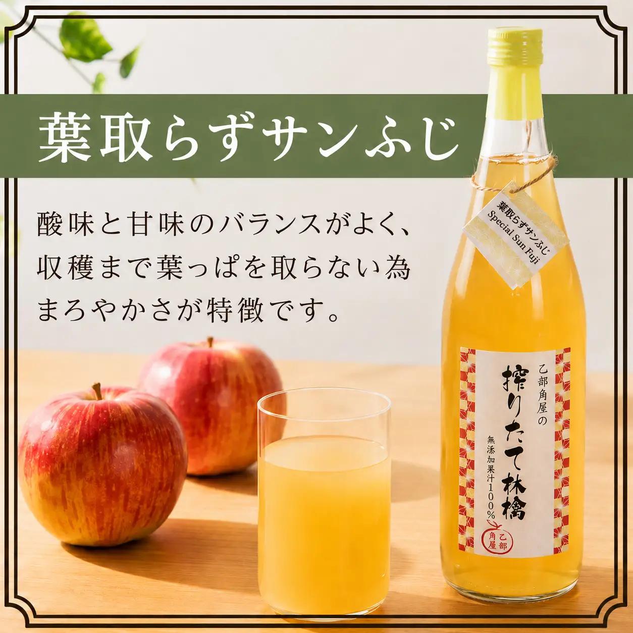 搾りたて林檎ジュース 720ml×2本 佐々木果樹園 乙部角屋 otobe001 りんごジュース