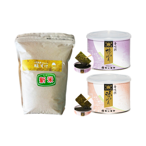 のり　粒すけセットA　　【粒すけ 2kg無洗米 ・焼のり、味のり】　お米 米 こめ コメ 海苔 セット コラボ商品 千葉県 千葉市