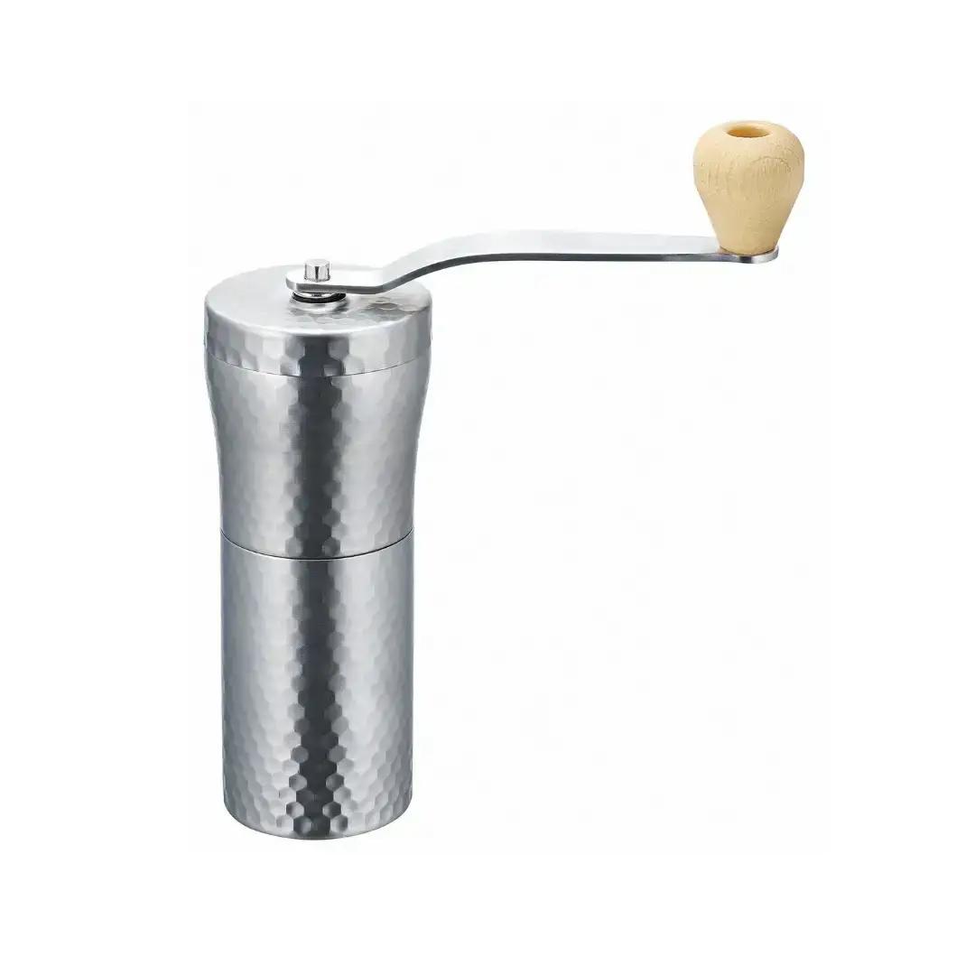 セラミック ステンレス コーヒーミル 槌目 とBYSNオリジナルブレンドコーヒー豆200g 手動 手挽き コンパクト ドリップパック 登山 調理器具 キャンプ用品 アウトドア 燕三条製 