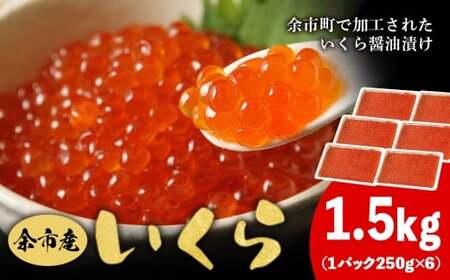 余市産 いくら（ 500g × 3） 1.5kg 北海道産いくら 贅沢北海道産いくら おすすめ北海道産いくら 絶品北海道産いくら_Y020-0707