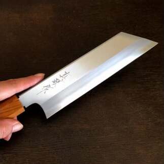 ムキモノ包丁 180ミリ銀三鋼 極上霞仕上げ 受注生産 包丁 日本製 ステンレス 刃渡り18cm 和包丁 野菜 皮むき 飾り切り 再区切り 料理 高級 本格的 贈答 贈り物【田所刃物株式会社】 [BQ