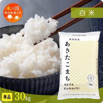 ふるさと納税 潟上市 【ふるさと納税】米 令和7年産 秋田県産あきたこまち 白米 精米 30kg 人気【秋田のこまち農場】