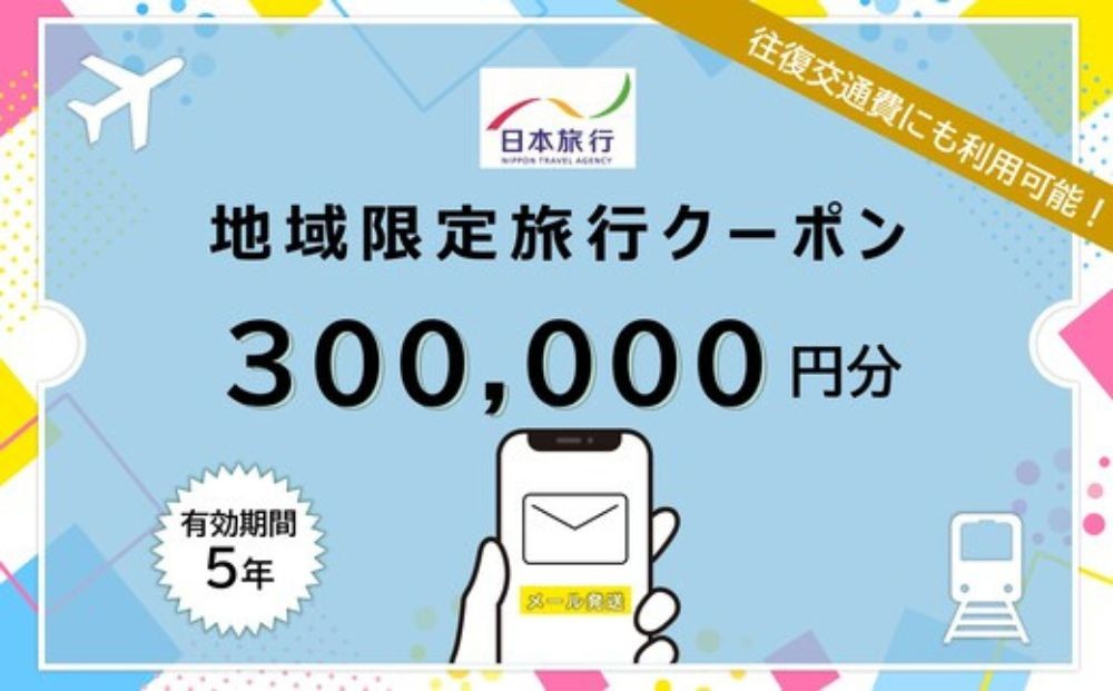 
                  奈良県奈良市日本旅行地域限定旅行クーポン300,000円分（Eメール発行）ホテル 旅館 宿泊 奈良 旅行 クーポン ホテル 旅館 宿泊 観光 グルメ 人気 おすすめ ふるさと納税 
                