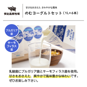 【安比高原】 のむヨーグルト 1L×6本セット ／ 飲むヨーグルト ヨーグルト ヨーグルトドリンク ドリンク 飲み物 飲物 乳製品 乳飲料 ドリンクヨーグルト 甘さ控えめ 飲料 のむよーぐると 朝食 