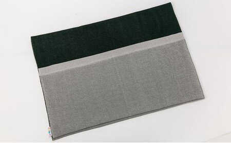 リバーシブル和紙ストール CLEMATIS 折り返しポケット ブラック