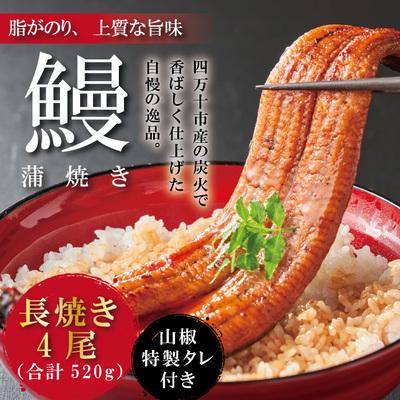ふるさと納税 四万十市 &lt;四万十食品&gt;うなぎ蒲焼　長焼4尾/DEE