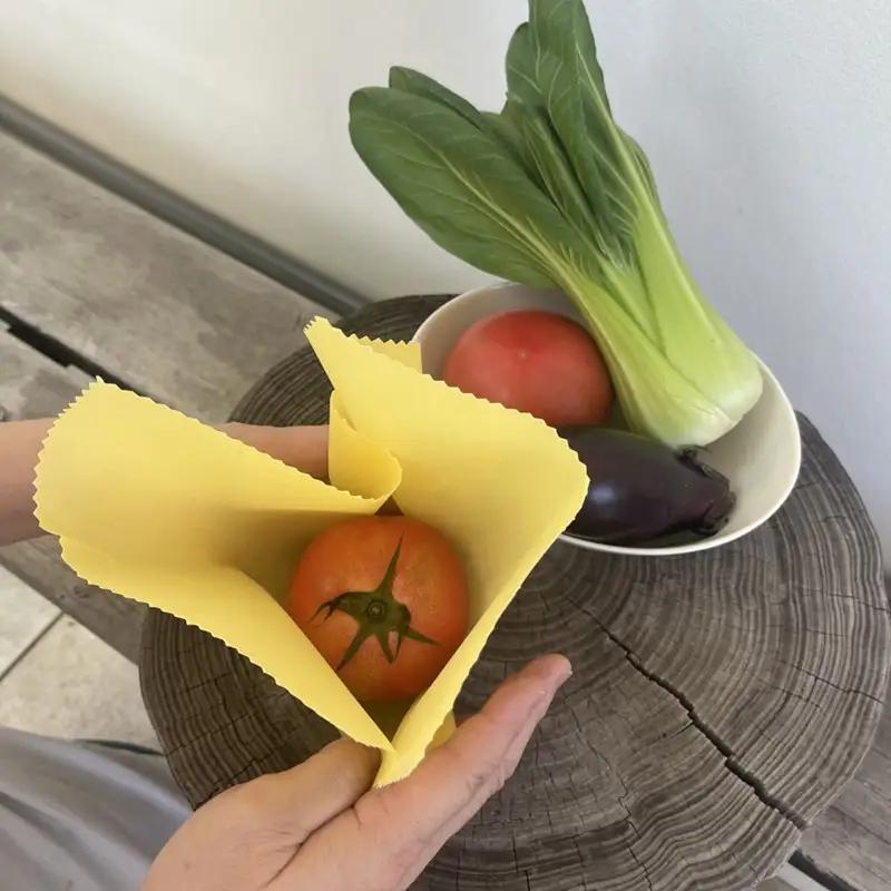 【食品用ラップの代わりに！】蜜蝋ラップ(綿・無地) 繰り返し使える エコラップ