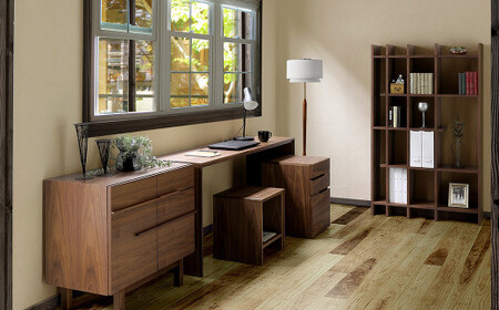 ノコ デスク 140【ウォールナット／オーク】