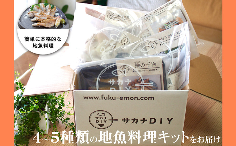 【お試し1回】 サカナDIY 2人前 4 ~ 5 種×1ヶ月 ( 鮮魚 冷凍 真空 小分け 魚料理キット セット 地魚 煮魚 焼き魚 刺身 お手軽 簡単調理 鮮魚 レシピ付き )