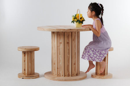 【DIY用】ケーブルドラム型テーブル PARTS KIT（H700タイプ）