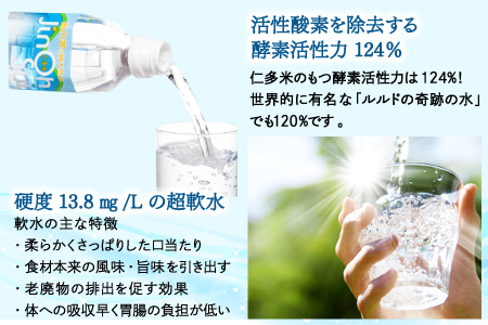 奥出雲の純天然水 仁多水 500ml（10本入り）【仁多水 水 ミネラルウォーター 飲料水 飲み物 備蓄水 500ml×10本 防災 キャンプ アウトドア 軟水 非加熱 非常用】