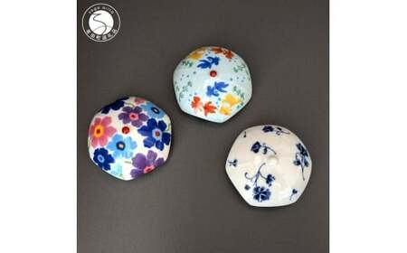 有田焼 抗菌 排水口カバー アンブレラ 3個セット【東洋セラミックス】花柄 ポピー 金魚 インテリア 抗菌 蛇口 洗面台 おしゃれ 可愛い カラフル A14-174