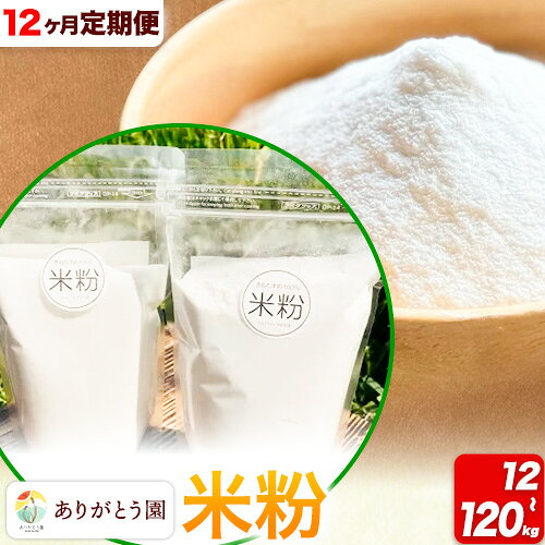 【ふるさと納税】【12ヶ月定期便】米粉 選べる 1kg 3kg 5kg 10kg ありがとう園 《お申込み月の翌月から出荷開始》 岡山県 矢掛町 米 コメ 一等米 料理用 定期便