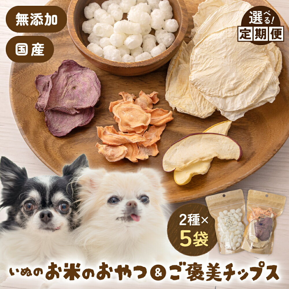 【ふるさと納税】〈選べる回数〉いぬのお米のおやつ25g×3袋 いぬのご褒美チップス20g×2袋 ペットフード 犬 無添加 おやつ 美味しい ご褒美 ドッグフード いぬ 犬用 いぬ用 愛犬用 定期便 R030-014