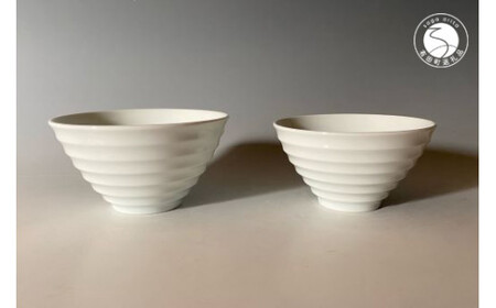 中仙窯 有田焼 白磁飯碗セット（大・小）お茶碗 夫婦茶碗（中尾純作） 有田焼 お茶碗 ご飯茶碗 ゆのみ ごはん茶碗 湯呑 和食器 食器 うつわ 器 | 40000円以内 4万円以内 | bf001