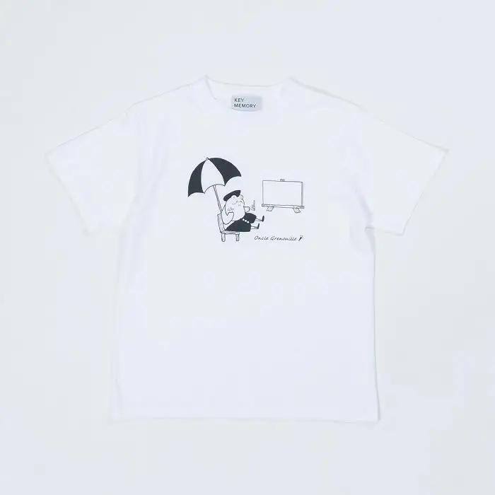 《2》【KEYMEMORY鎌倉】GrenouilleイラストTシャツ WHITE