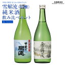 【ふるさと納税】 甲斐の開運 吟醸「雪解流」・純米酒飲み比べ 720ml×各1本 ＜富士山の日本酒＞ 井出醸造店 日本酒 FAK014