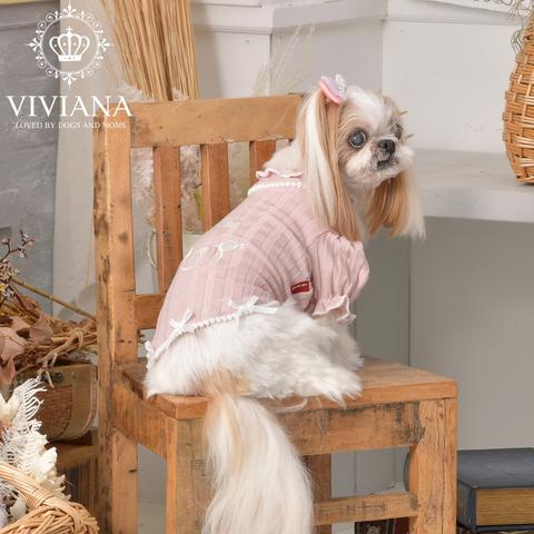 
                  ドッグウェア「VIVIANA」ポンポンパフスリーブタンクトップ　/　Pink
                