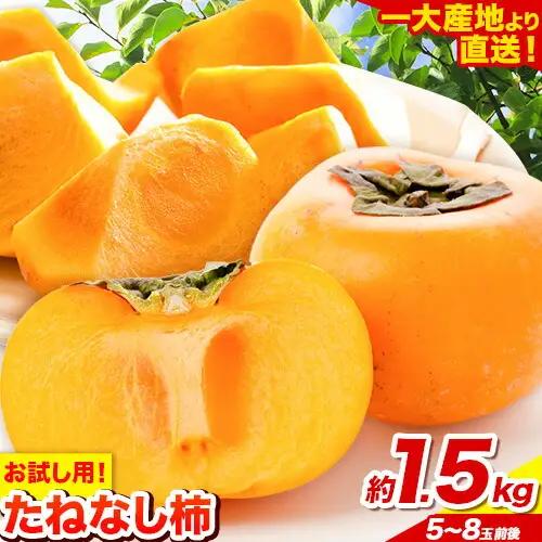 柿 訳あり たねなし柿 約1.5kg