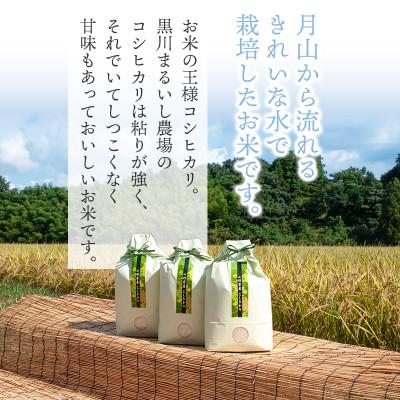 ふるさと納税 鶴岡市 【令和6年産米】黒川まるいし農場のコシヒカリ 精米 15kg(5kg×3袋)　K-696 |  | 02