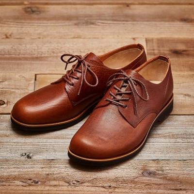 ふるさと納税 大和郡山市 足なりダービー キャメル 27.0cm 牛革 革靴 KOTOKA メンズシューズ KTO-3001