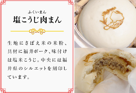 福井県産さばえ米粉入り米こうじ肉まんぜ～んぶ「ふくいまん」10個セット