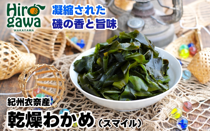▼紀州衣奈産乾燥わかめ 150g × 8パック(2027年産) /わかめ 海草 和歌山 国産 味噌汁 具材【sml213-wak-8C】