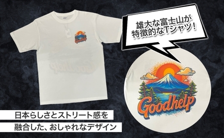 GOODHELP Mt.Fuji T-shirt white  Tシャツ 半袖 洋服 ファッション ストリート ストリート感 ユニセックス スリーブTシャツ ティーシャツ ストリートカルチャー ホワイ