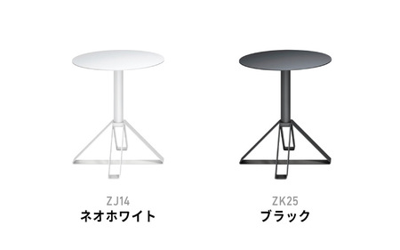 ＮＥＬ　カフェテーブル　タイプＢ　丸天板　ZK25(ブラック)