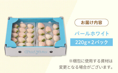 【先行予約 2027年1月～発送】希少な白いちご「パールホワイト」220g×2p / いちご [IZZ003]